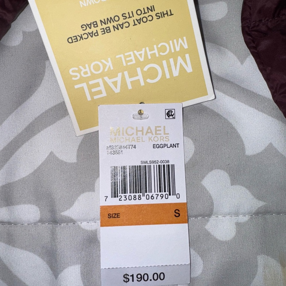 Michael Kors Eggplant Quilted Jacket - Picture 6 of 9